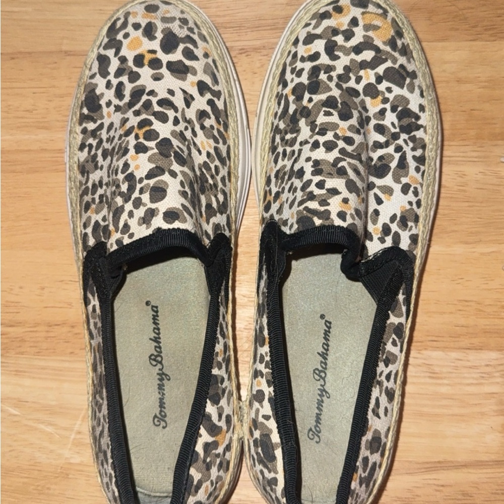Tommy Bahama Leopard Print Slip-On Sneakers